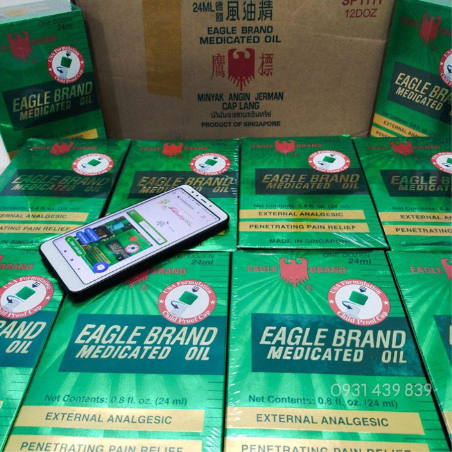 Dầu Gió Xanh Con Ó Mỹ Eagle Brand Medicated Oil 24ml Dầu Thảo Dược-1