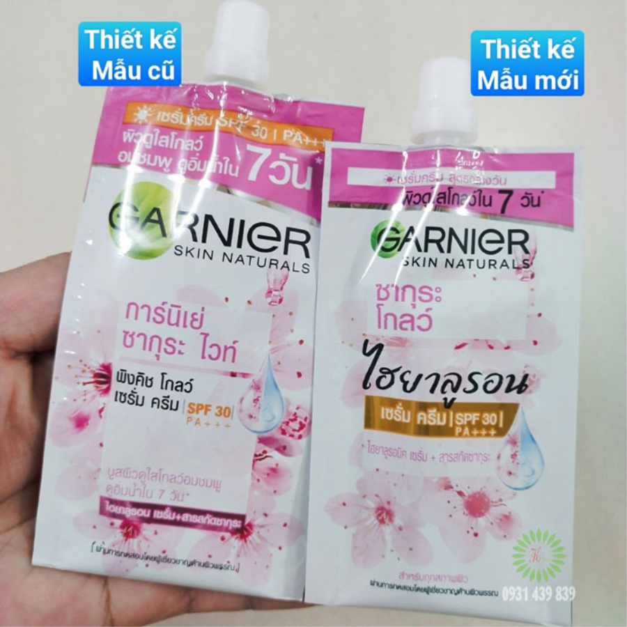 Gói Kem Dưỡng Trắng Da Chống Nắng Garnier Skin Naturals Thái Lan Kem Chống Nắng - Dưỡng Trắng Da-2