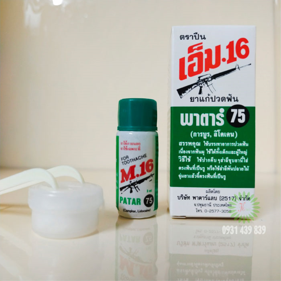 Thuốc Trị Đau Nhức Răng M16 Patar 75 Thái Lan Kem đánh răng - chăm sóc răng-1