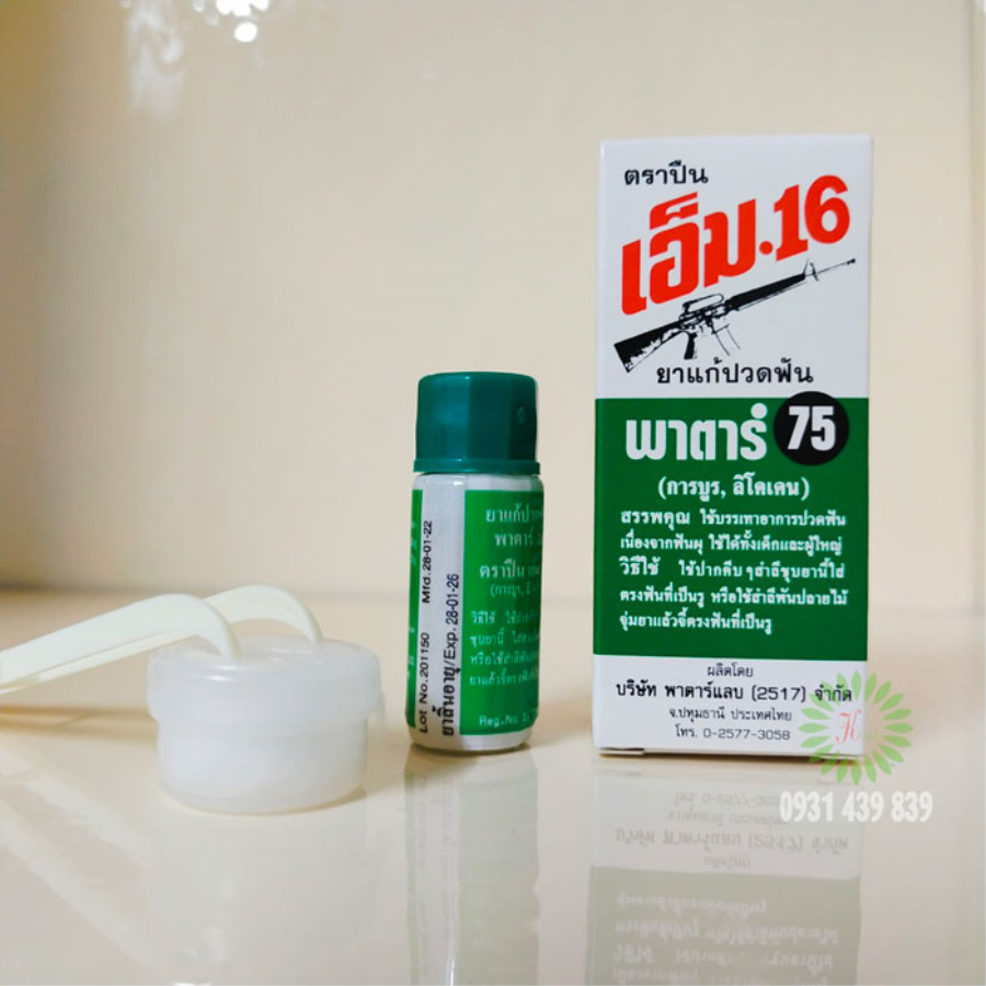 Thuốc Trị Đau Nhức Răng M16 Patar 75 Thái Lan Kem đánh răng - chăm sóc răng-2