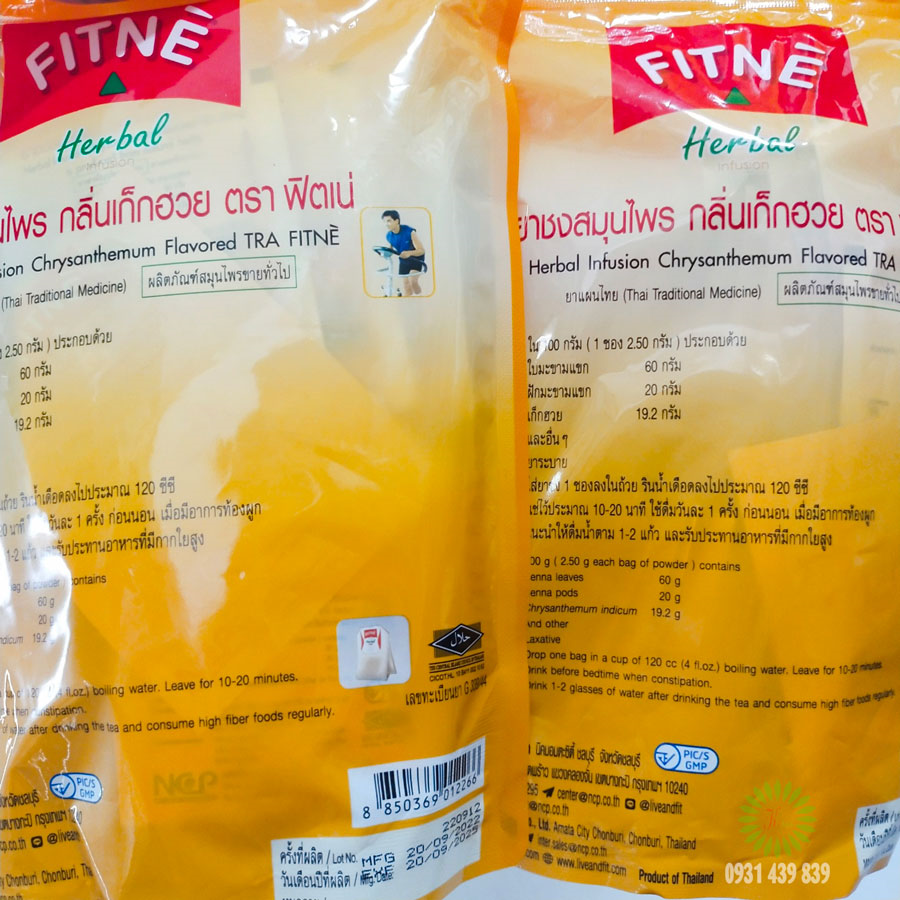 Trà Giảm Cân Túi Lọc Thải Độc Fitne Herbal Hoa Cúc Thái Lan(30 gói) Tăng - Giảm Cân-1