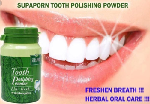 Bột Làm Trắng Răng Thảo Dược Supaporn Thái Lan Kem đánh răng - chăm sóc răng-1