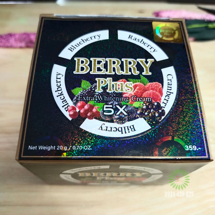 Kem Dưỡng Trắng Da, Trị Mụn Ban Đêm Berry Plus Extra Whitening Cream Thái Lan 20g Kem Dưỡng Trắng Da-2