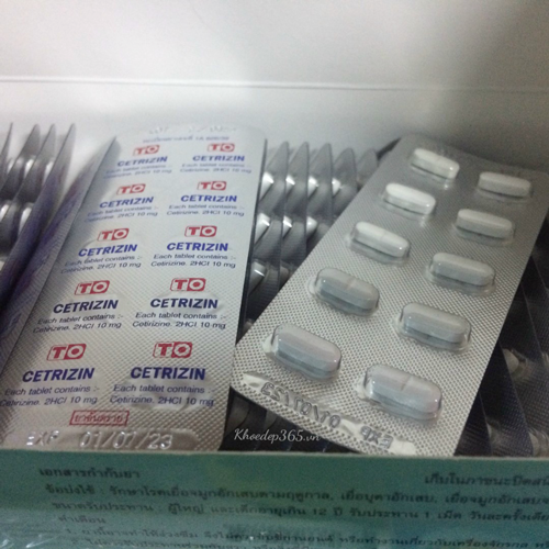 Thuốc Đặc Trị VIêm Mũi, Dị ứng, Mày Đay Cetrizin Thái Lan Sản phẩm khác-1