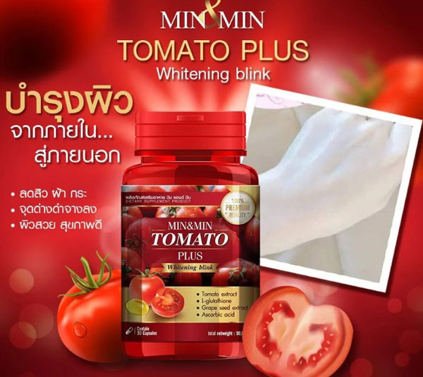 Viên Uống Trắng Da Cà Chua Tomato Thái Lan Kem Dưỡng Toàn Thân-1
