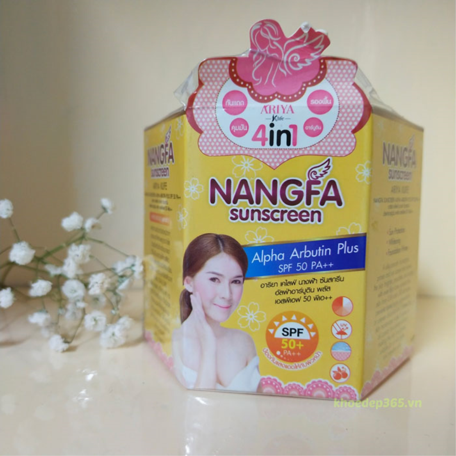 Kem Chống Nắng Che Khuyết Điểm Nangfa Sunscreen Ariya 4in1 SPF 50 Thái Lan 20gr(Hộp lớn)