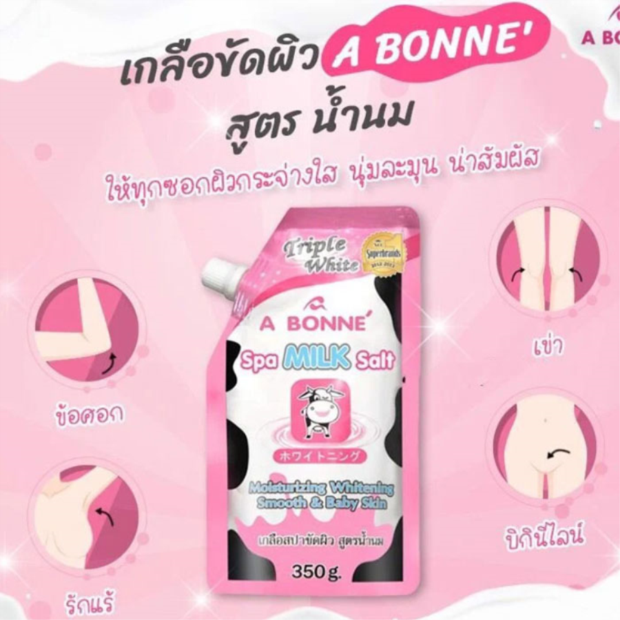 Muối Tắm Tẩy Tế Bào Bò Hồng ABONNE Thái Lan 350g Sữa Tắm-1