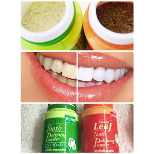 Bột Làm Trắng Răng Thảo Dược Supaporn Thái Lan Kem đánh răng - chăm sóc răng-1
