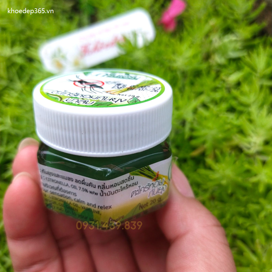 Cao Sả Đuổi Muỗi Citronella Grass Essence Chính Hãng Thái Lan 20g Dầu Thảo Dược-1