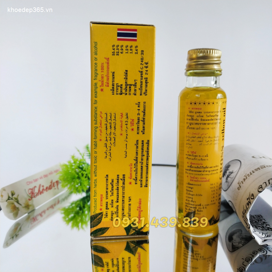 Dầu Thập Tự Vàng Thái Lan- Gold Cross Yellow Oil 24ml Dầu Thảo Dược-4