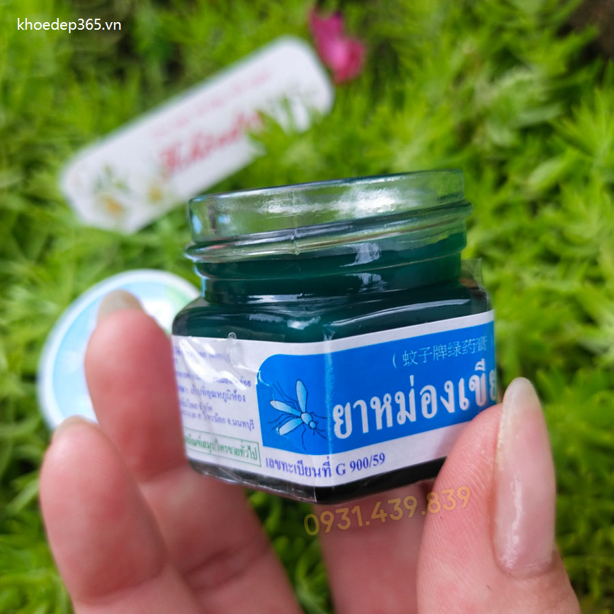 Dầu thoa trị muỗi đốt Green Balm Mosquito Brand Thái Lan 13g Dầu Thảo Dược-1