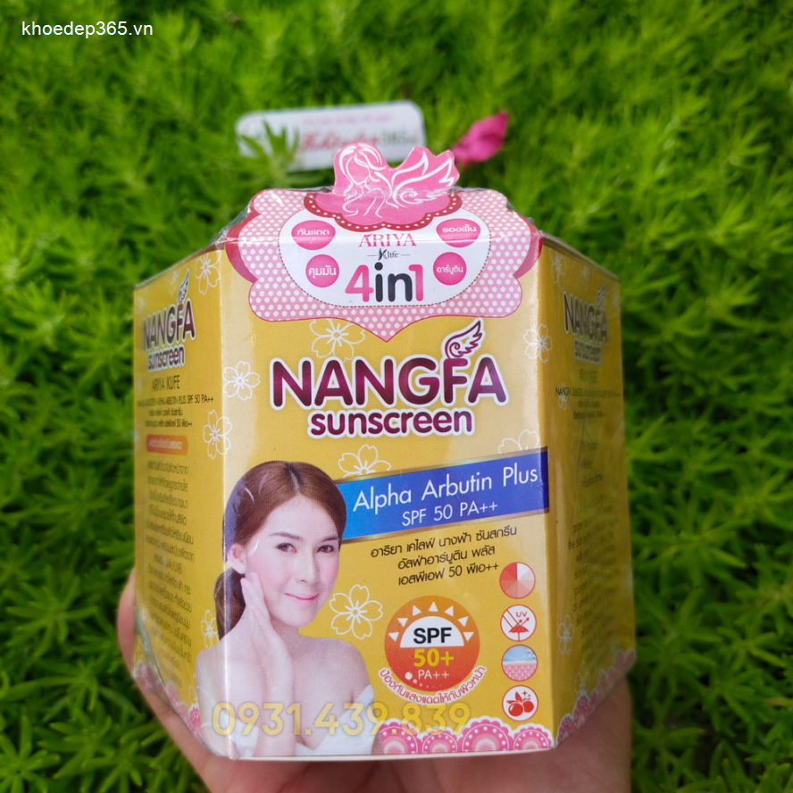 Kem Chống Nắng Dưỡng Da Nangfa Sunscreen Ariya 4in1 SPF 50 Thái Lan 20g Kem Chống Nắng - Dưỡng Trắng Da-2