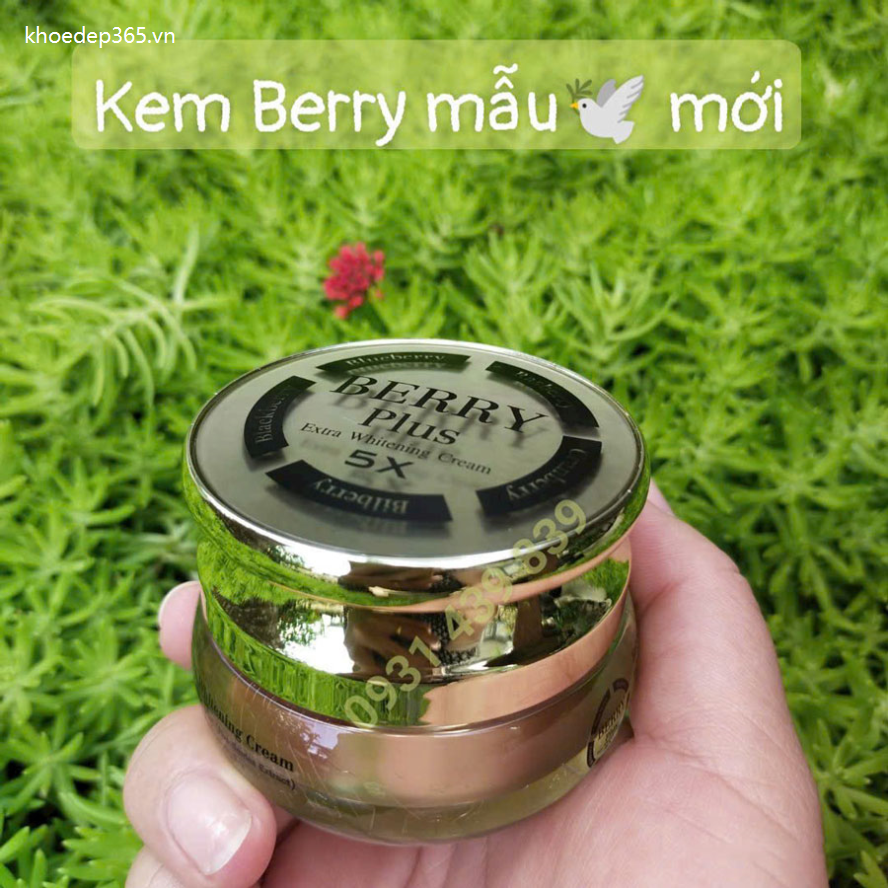 Kem Trị Nám, Dưỡng Trắng Da, Trị Mụn Ban Đêm Berry Plus Extra Whitening Cream Thái Lan 20g Kem Dưỡng Trắng Da-2