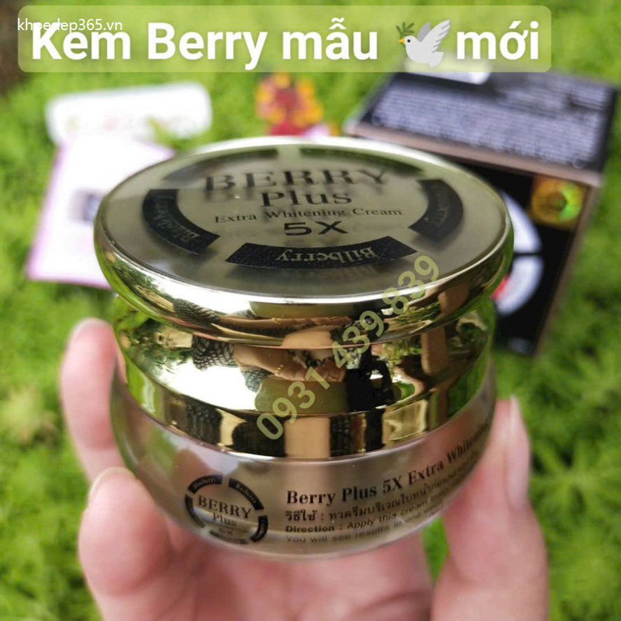 Kem Trị Nám, Dưỡng Trắng Da, Trị Mụn Ban Đêm Berry Plus Extra Whitening Cream Thái Lan 20g Kem Dưỡng Trắng Da-3