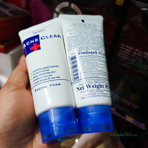 Sữa Rửa Mặt Trị Mụn Mistine Acne Clear Facial Foam Thái Lan Sửa Rửa Mặt-1