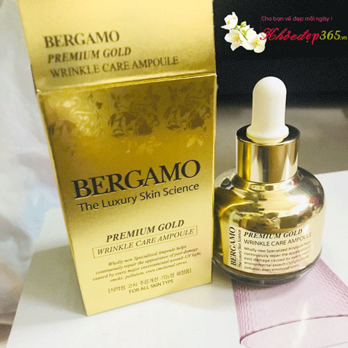  Tinh Chất Dưỡng Trắng Da Bergamo Premium Gold Wrinkle Care Ampoule 30ml