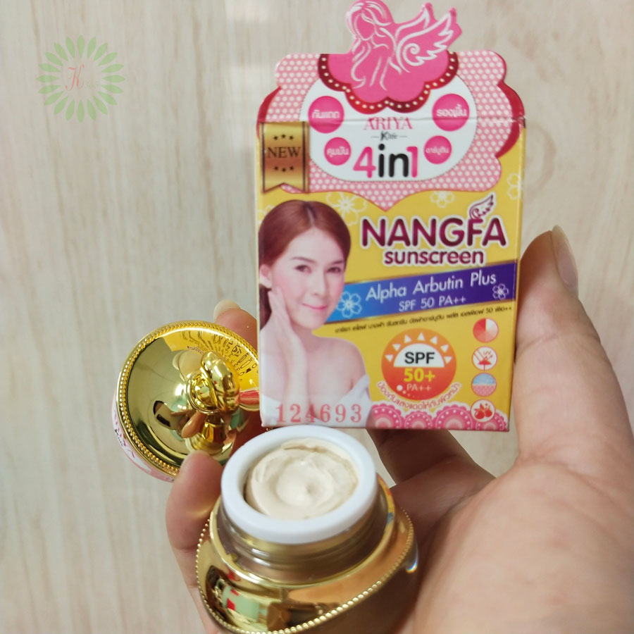 Kem Dưỡng Trắng Da Chống Nắng Che Khuyết Điểm Nangfa Sunscreen Ariya 4in1 SPF 50 Thái Lan-1